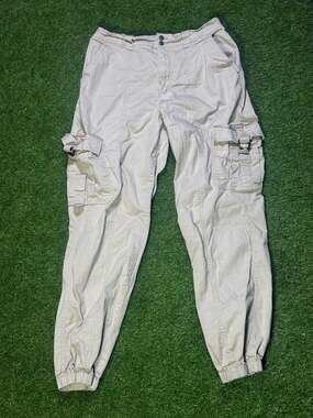 Garage Twill Utility Cargo Jogger Pants in Sand